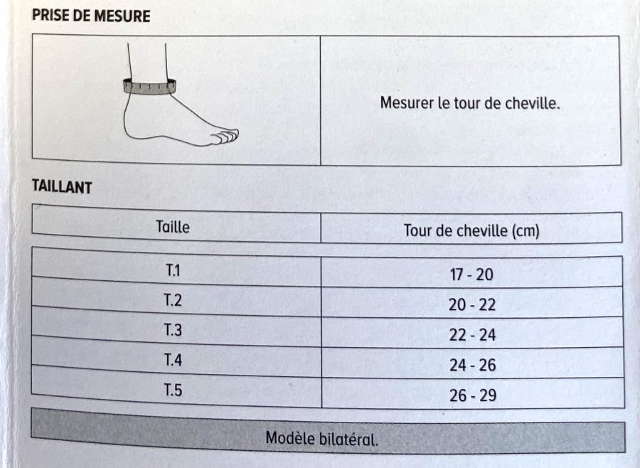 Chevillière de contention pour tendinite du tendon d'achille